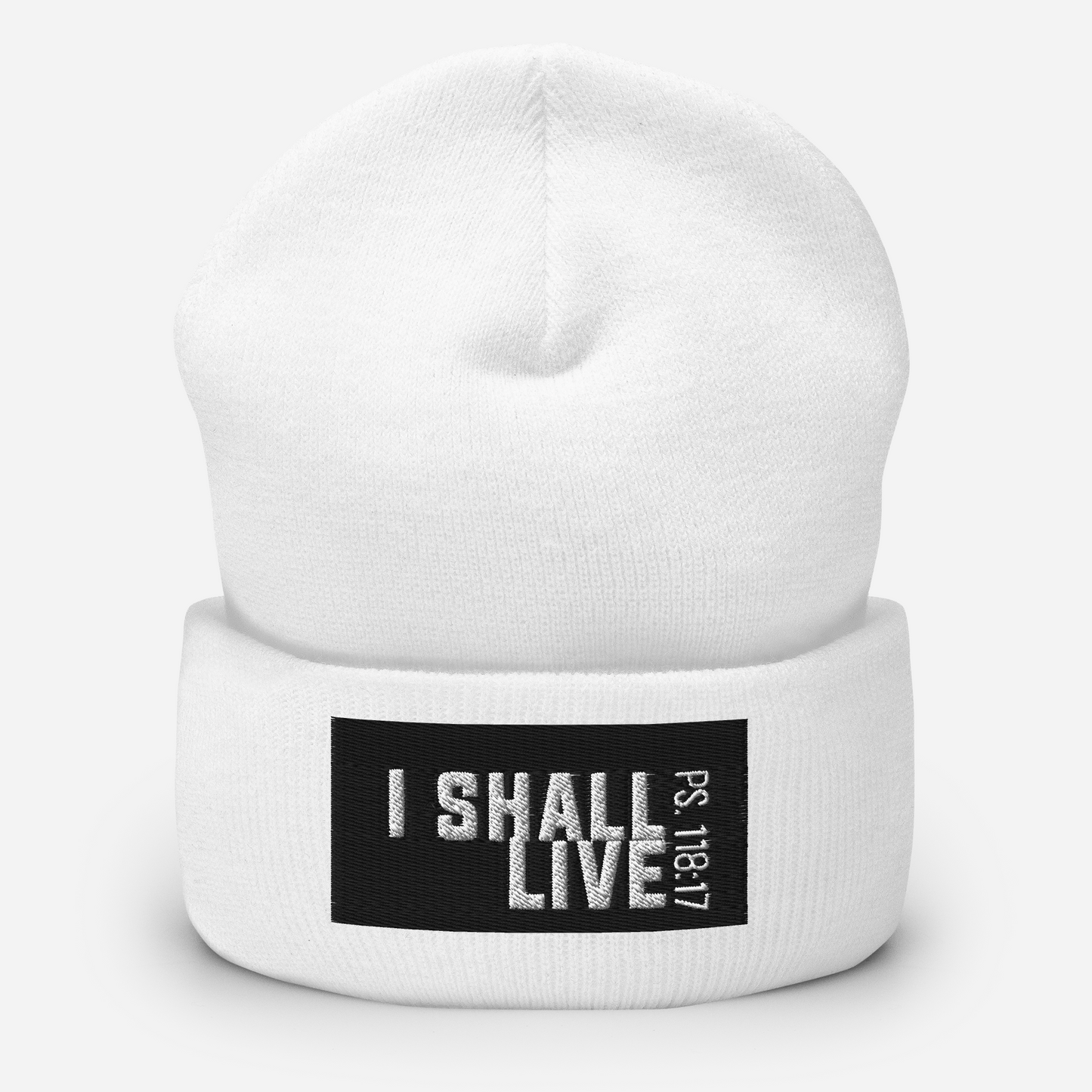 I Shall Live Cuffed Beanie