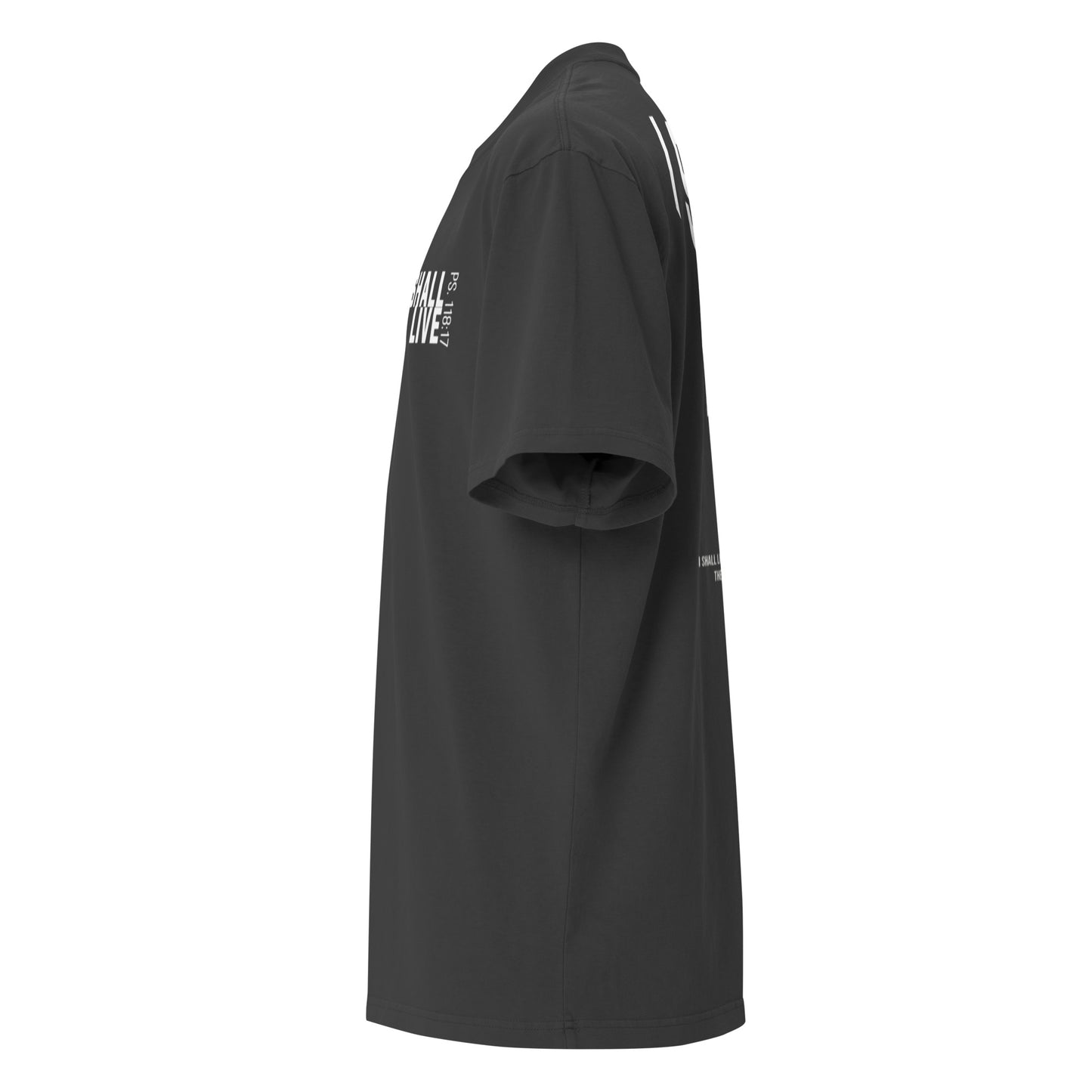 I Shall Live Oversized faded t-shirt black