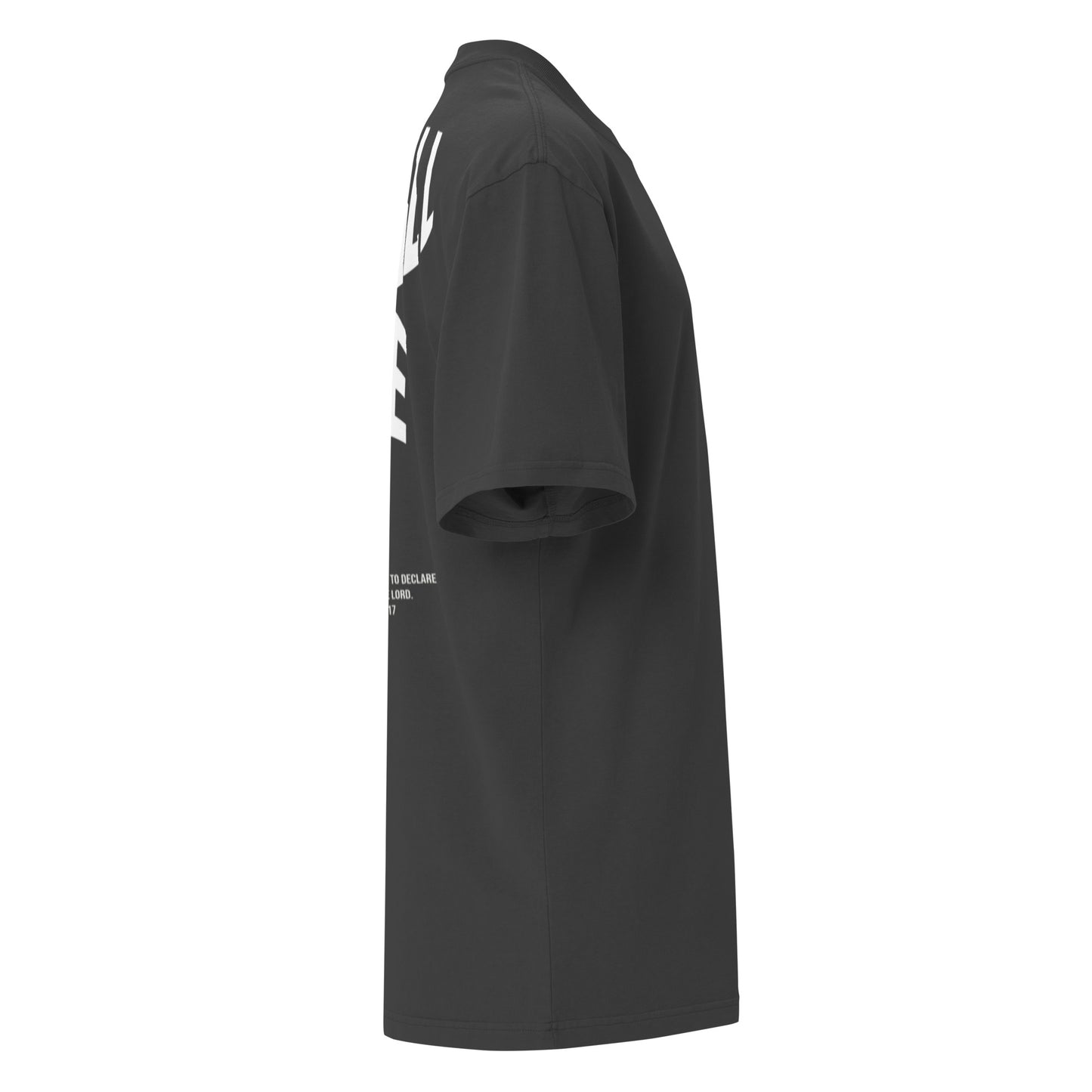 I Shall Live Oversized faded t-shirt black