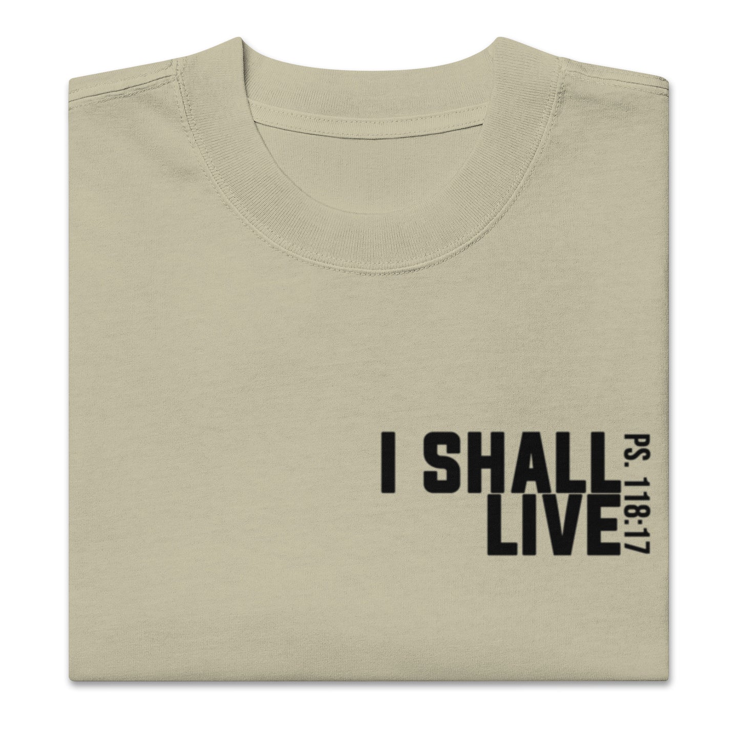 I shall live Oversized faded t-shirt