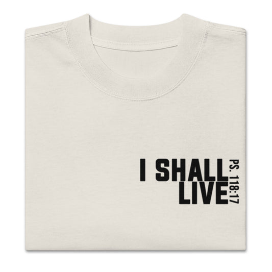 I shall live Oversized faded t-shirt