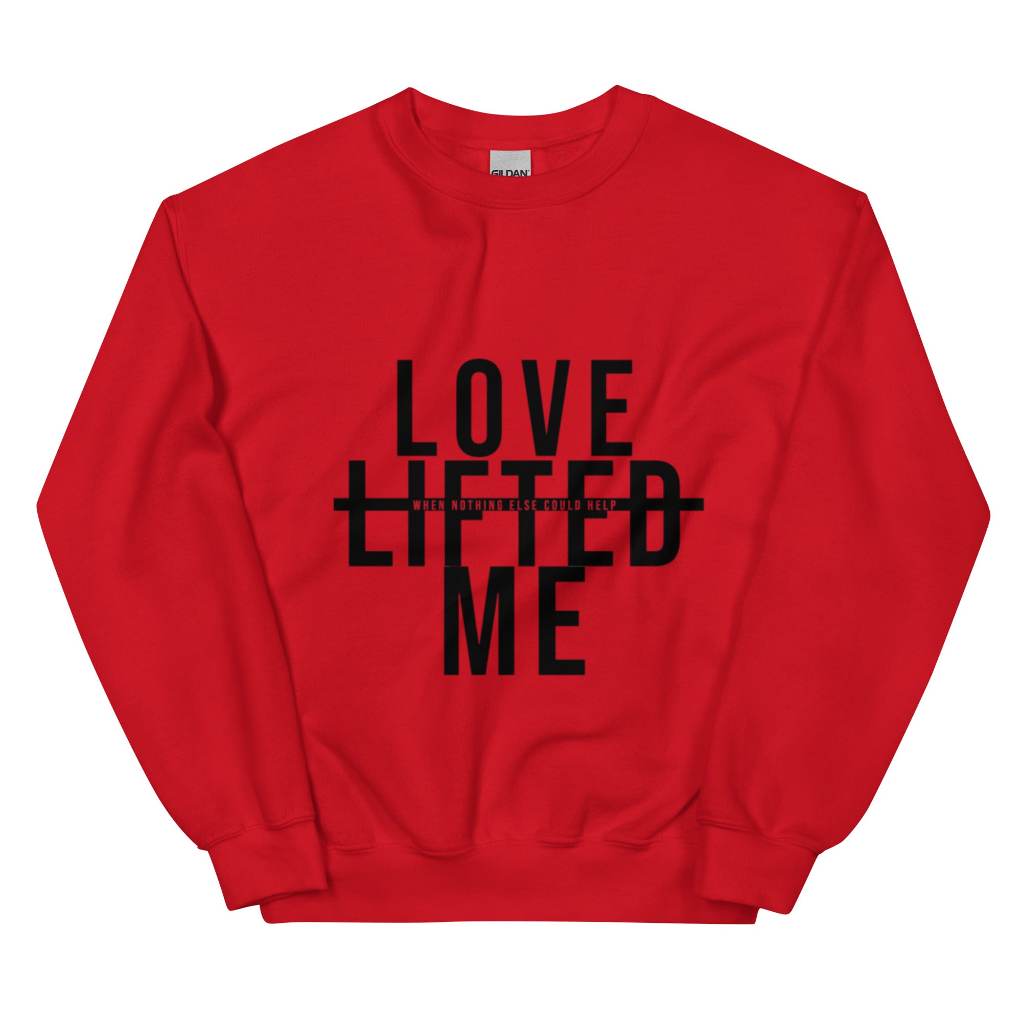 ★2022FW新作★LMC★HUG CLUB SWEATSHIRT Unisex Love Lifted Me Sweatshirt- Black Lettering – Pure